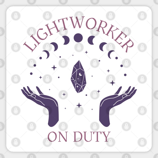 Lightworker on Duty Sticker by Mazzlo Shop